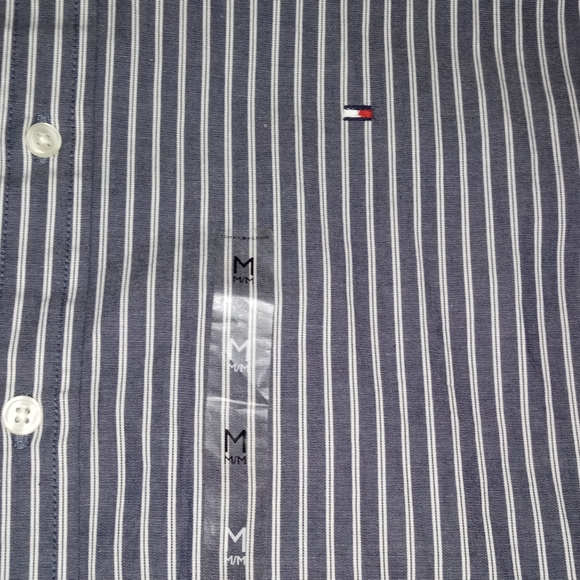 New Tommy Hilfiger Classic Fit Striped Shirt Size M - Picture 6 of 10